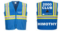 Custom Royal Blue Safety Vest Reflective High Visibility with Pockets