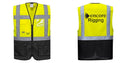 Custom Warsaw Yellow and Black Professional Style Safety Vest