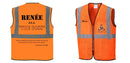 Custom Lightweight High Visibility ORANGE Tampa Mesh Vest