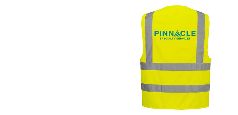 Custom Logo Reflective Yellow Safety Vest - ANSI Class 2