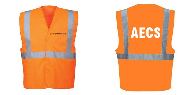 Custom Class 2 Orange Reflective Safety Vest