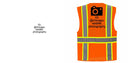 Custom Orange Class 2 Safety Vest with Cooling Mesh Back