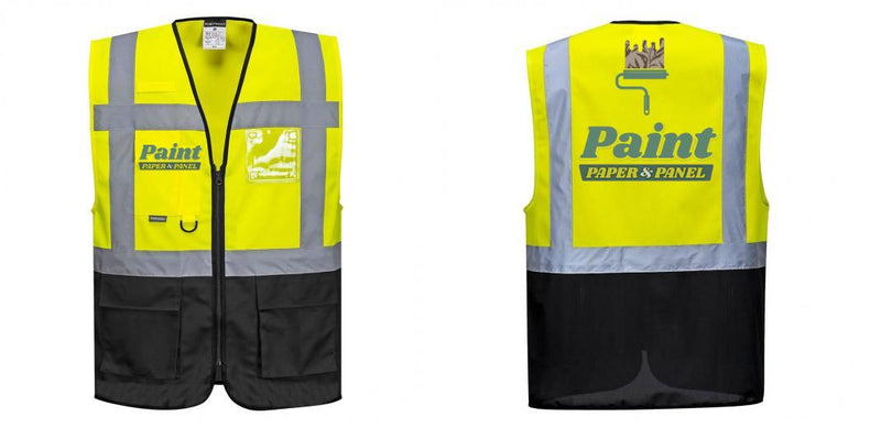 Custom Warsaw Yellow and Black Professional Style Safety Vest