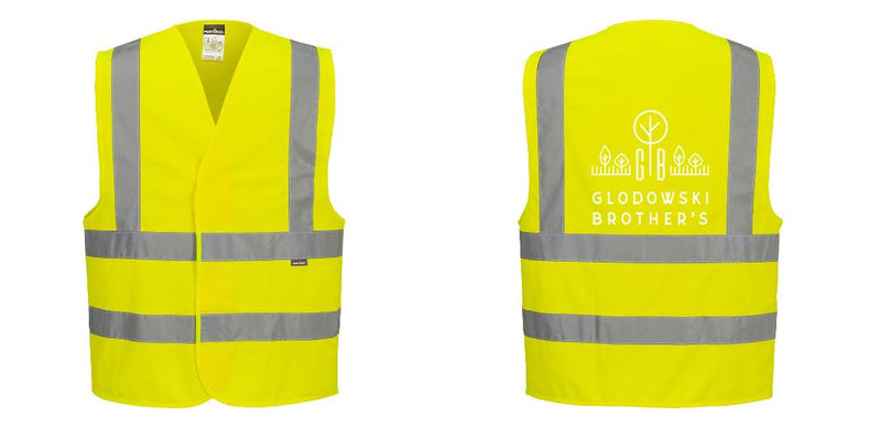 Custom Logo Reflective Yellow Safety Vest - ANSI Class 2
