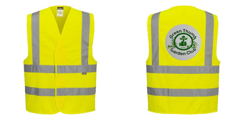Custom Logo Reflective Yellow Safety Vest - ANSI Class 2
