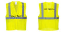 Custom Breakaway Class 2 Yellow Safety Vest Hi-Vis Reflective Breathable Mesh