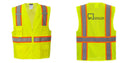 Custom Yellow Class 2 Safety Vest with Cooling Mesh Back