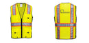 Hi-Vis Yellow/Black Ultra Cool Surveyor Vest – Mesh, Reflective, ANSI Class 2
