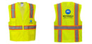 Custom Yellow Class 2 Safety Vest with Cooling Mesh Back