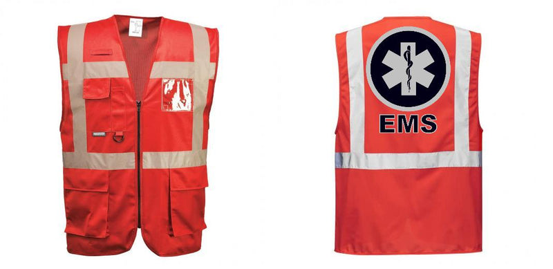 Custom RED Professional Executive Style Safety Vest