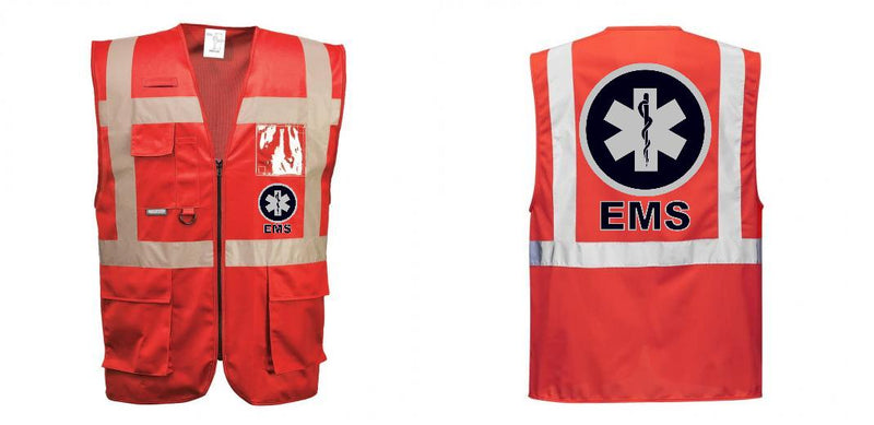 Custom RED Professional Executive Style Safety Vest