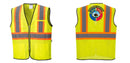 Custom Yellow Mesh Class 2 Reflective Safety Vest with Pockets