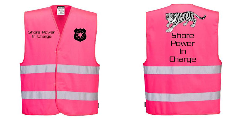 Custom PINK Safety Vest Reflective Hi-Vis Work and Event Style Vest