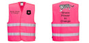 Custom PINK Safety Vest Reflective Hi-Vis Work and Event Style Vest
