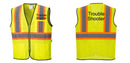Custom Yellow Mesh Class 2 Reflective Safety Vest with Pockets