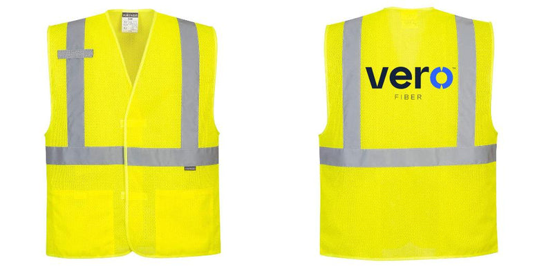 Hi-Vis Yellow Band and Brace Mesh Safety Vest – Lightweight, ANSI Class 2