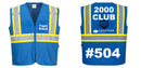 Custom Royal Blue Safety Vest Reflective High Visibility with Pockets