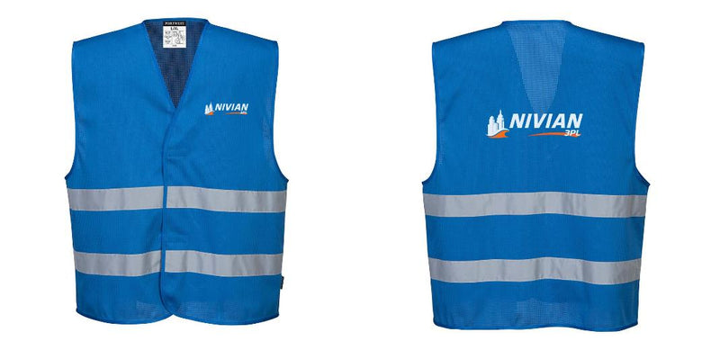 Custom Royal Blue MeshAir Reflective Safety Vest – Event & General Use