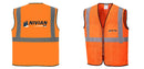Custom Lightweight High Visibility ORANGE Tampa Mesh Vest