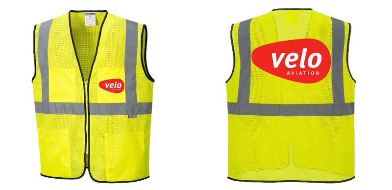 Lightweight High Visibility Yellow Tampa Mesh Vest