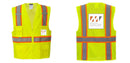 Custom Yellow Class 2 Safety Vest with Cooling Mesh Back