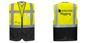 Custom Warsaw Yellow and Black Professional Style Safety Vest