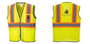 Custom Yellow Mesh Class 2 Reflective Safety Vest with Pockets