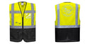 Custom Warsaw Yellow and Black Professional Style Safety Vest