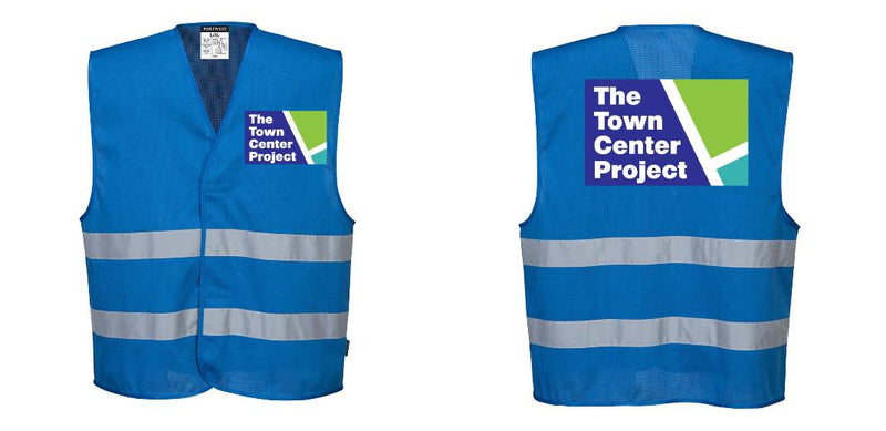 Custom Royal Blue MeshAir Reflective Safety Vest – Event & General Use
