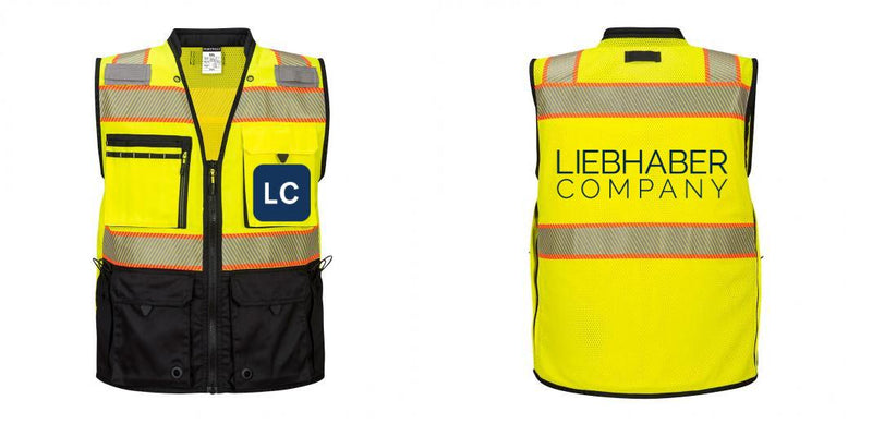 Custom Premium Two-toned Surveyor Safety Vest with Segmented Tape