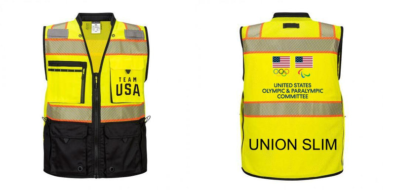 Custom Premium Two-toned Surveyor Safety Vest with Segmented Tape