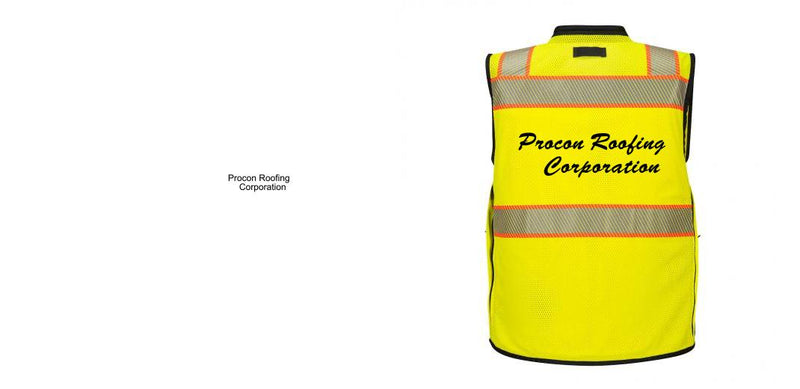 Custom Premium Two-toned Surveyor Safety Vest with Segmented Tape
