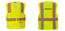 Custom Yellow Class 2 Safety Vest with Cooling Mesh Back