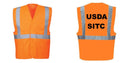 Custom Class 2 Orange Reflective Safety Vest