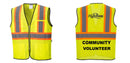 Custom Yellow Mesh Class 2 Reflective Safety Vest with Pockets