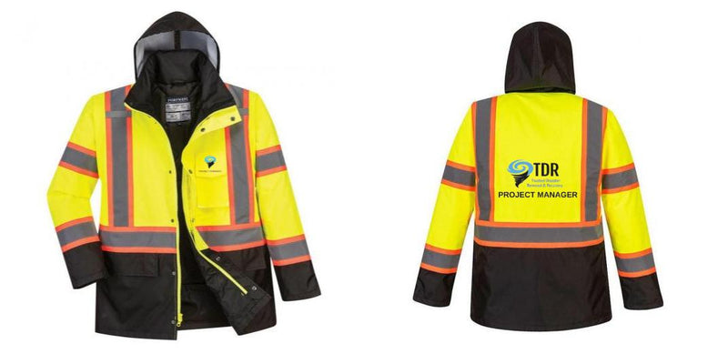 Custom Traffic Safety Jacket Class 3 Hi-Vis Yellow/Black