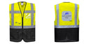 Custom Warsaw Yellow and Black Professional Style Safety Vest