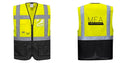 Custom Warsaw Yellow and Black Professional Style Safety Vest