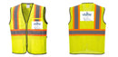 Custom Yellow Mesh Class 2 Reflective Safety Vest with Pockets