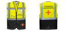 Custom Warsaw Yellow and Black Professional Style Safety Vest