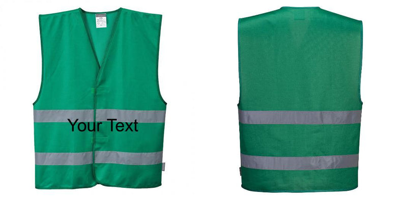 Green Safety Vest Reflective Hi Vis Work and Event Style Vest