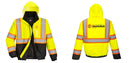 Custom High Visibility Class 3 Yellow/Black Winter Bomber Jacket