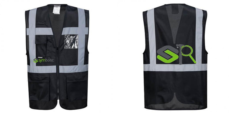 Black Professional Executive Style Safety Vest