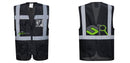 Black Professional Executive Style Safety Vest