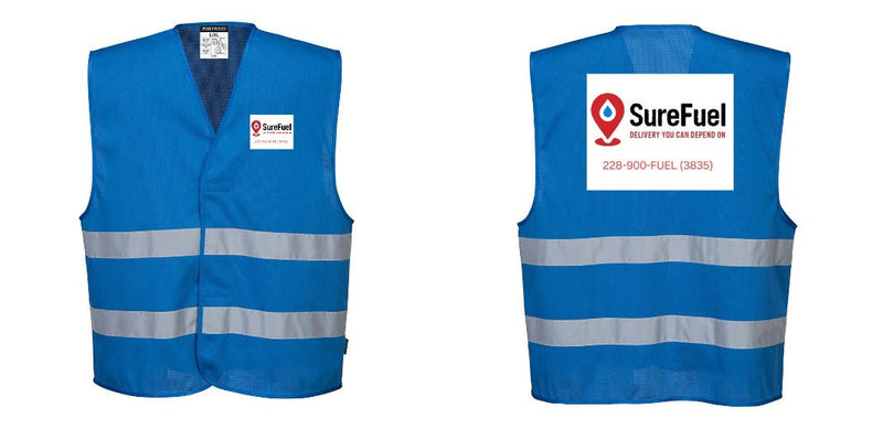 Custom Royal Blue MeshAir Reflective Safety Vest – Event & General Use