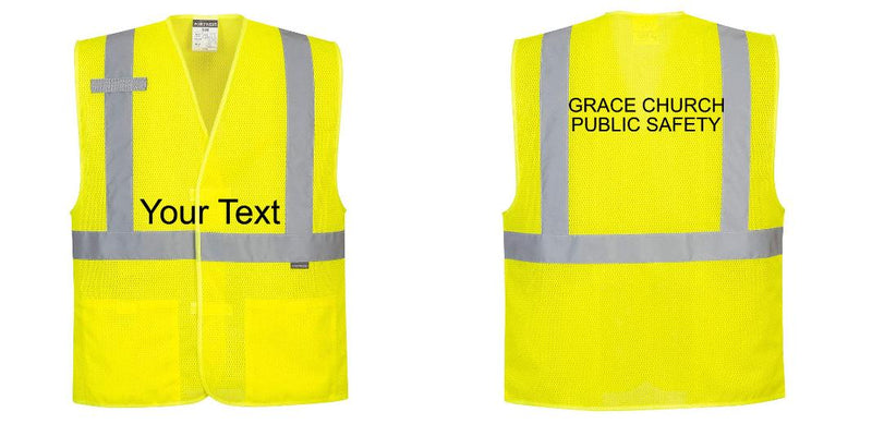 Hi-Vis Yellow Band and Brace Mesh Safety Vest – Lightweight, ANSI Class 2