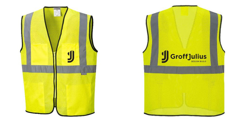 Lightweight High Visibility Yellow Tampa Mesh Vest