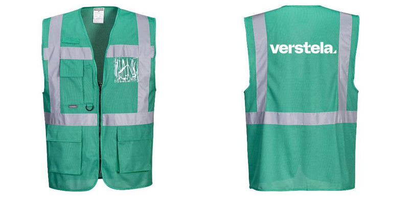 Custom GREEN Professional Executive Style Safety Vest