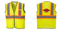 Custom Yellow Mesh Class 2 Reflective Safety Vest with Pockets