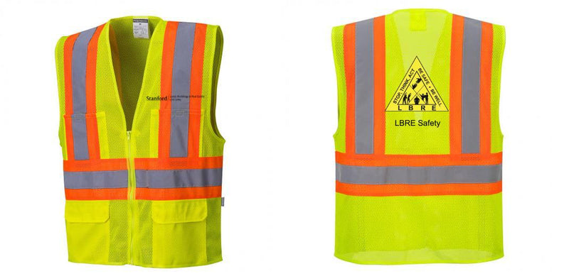 Custom Hi-Vis Yellow Contrast Mesh Safety Vest – ANSI Class 2